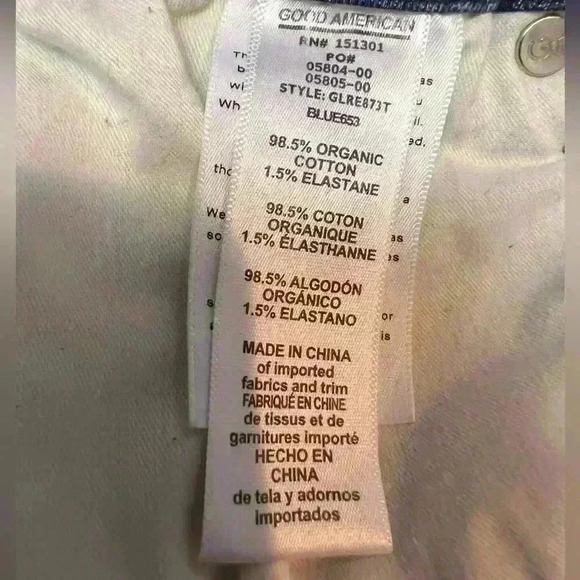 Good American Good Legs with Raw Chewed Hem Blue653 Size 4/27 - Picture 8 of 8